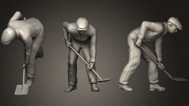 Figurines of people staff passengers05 3d model
